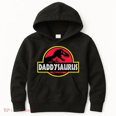 Daddysaurus Funny Daddy Dinosaur Kids Hoodie