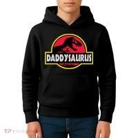 Daddysaurus Funny Daddy Dinosaur Kids Hoodie thumb 4