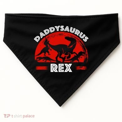 Daddysaurus Rex Cute Dad Spoof USA-Made Doggie Bandana