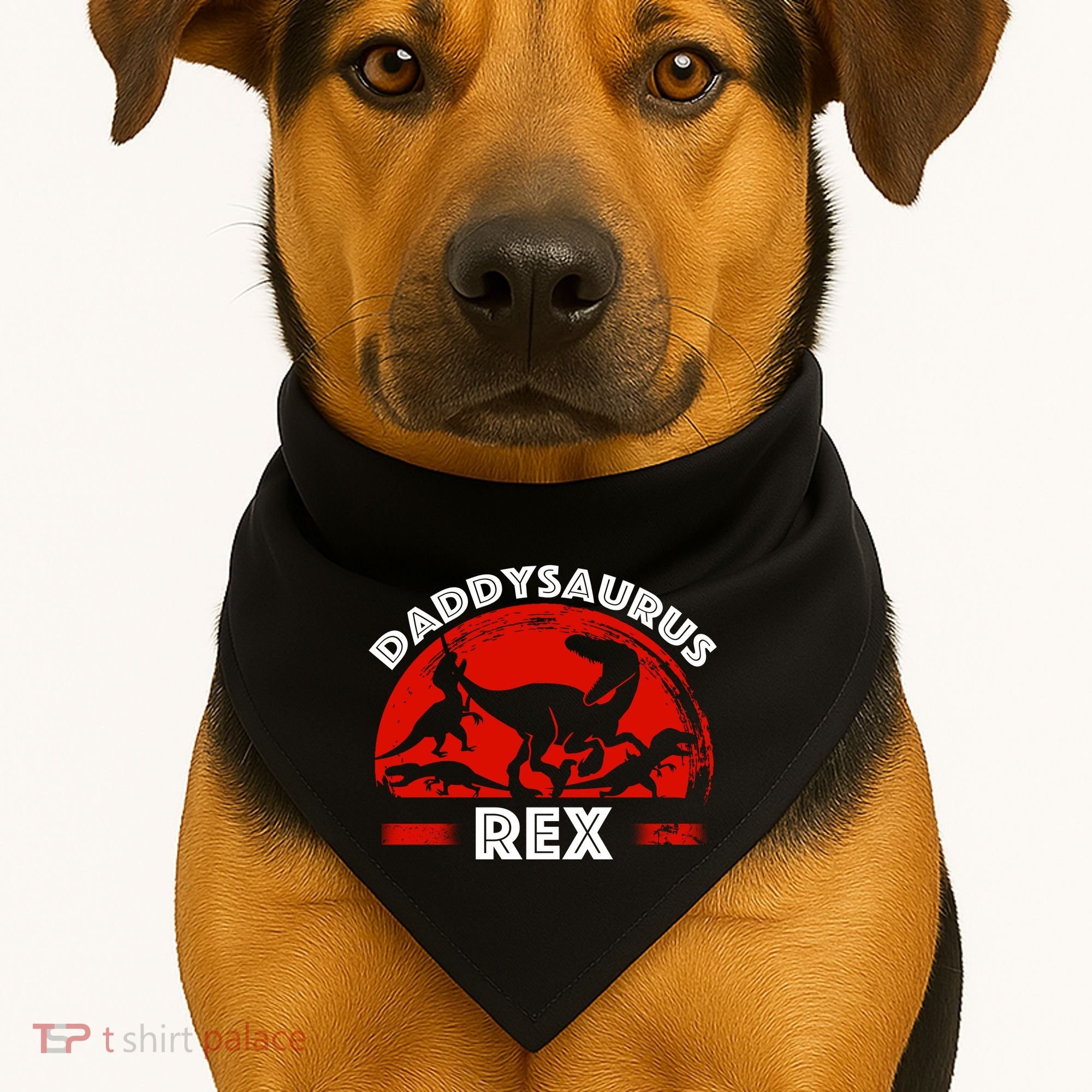 Daddysaurus Rex Cute Dad Spoof USA-Made Doggie Bandana