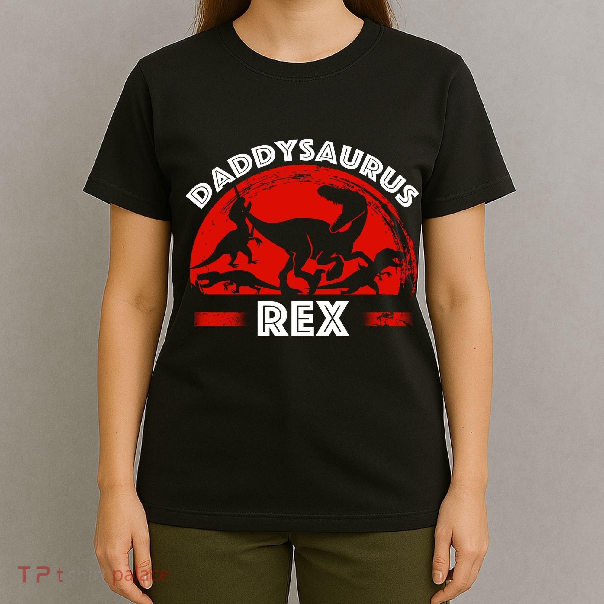 Daddysaurus Rex Cute Dad Spoof T-Shirt