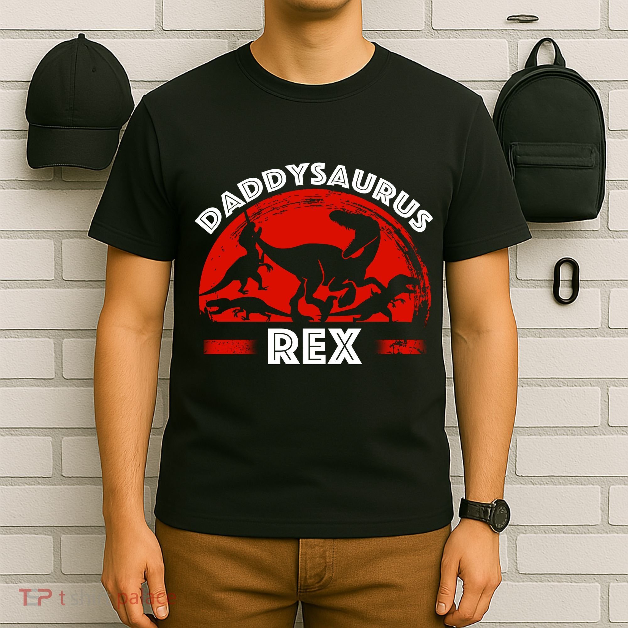 Daddysaurus Rex Cute Dad Spoof T-Shirt