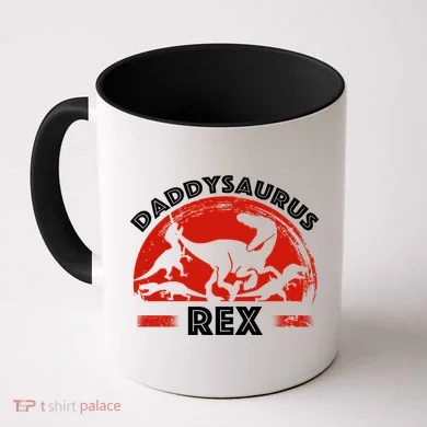 Daddysaurus Rex Cute Dad Spoof Coffee Mug
