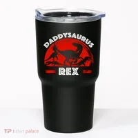 Daddysaurus Rex Cute Dad Spoof Tumbler thumb 0