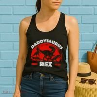 Daddysaurus Rex Cute Dad Spoof Women's Tank Top thumb 2