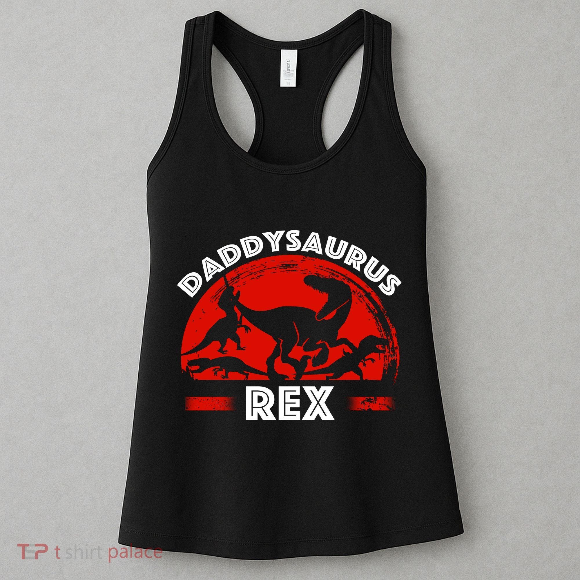 Daddysaurus Rex Cute Dad Spoof Women's Tank Top