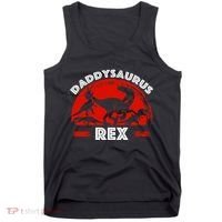 Daddysaurus Rex Cute Dad Spoof Tank Top thumb 0