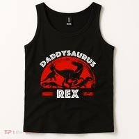 Daddysaurus Rex Cute Dad Spoof Tank Top thumb 2