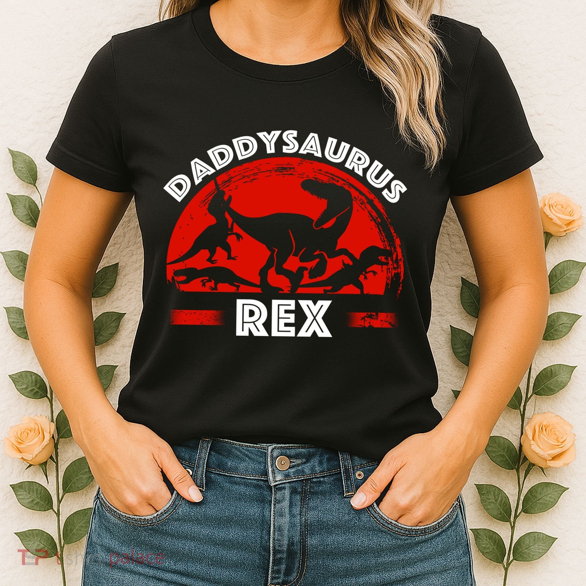 Daddysaurus Rex Cute Dad Spoof Women's T-Shirt
