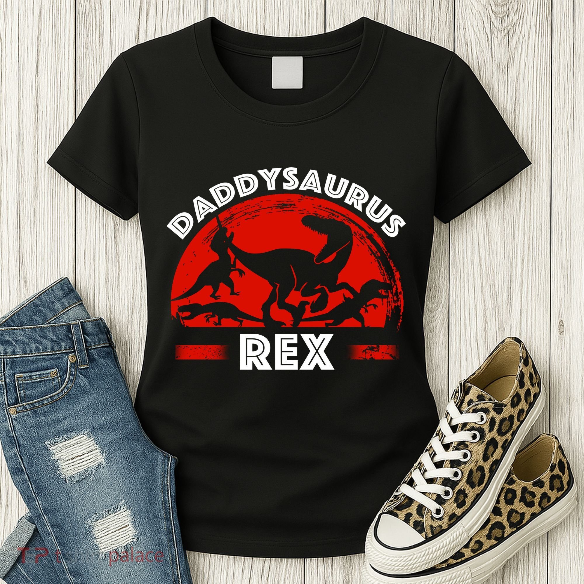 Daddysaurus Rex Cute Dad Spoof Women's T-Shirt