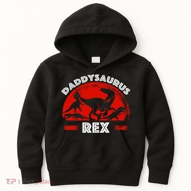 Daddysaurus Rex Cute Dad Spoof Kids Hoodie
