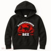 Daddysaurus Rex Cute Dad Spoof Kids Hoodie thumb 0