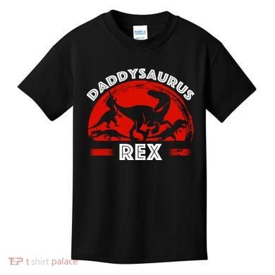 Daddysaurus Rex Cute Dad Spoof Kids T-Shirt