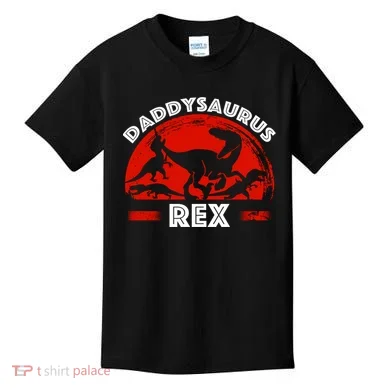 Daddysaurus Rex Cute Dad Spoof Kids T-Shirt