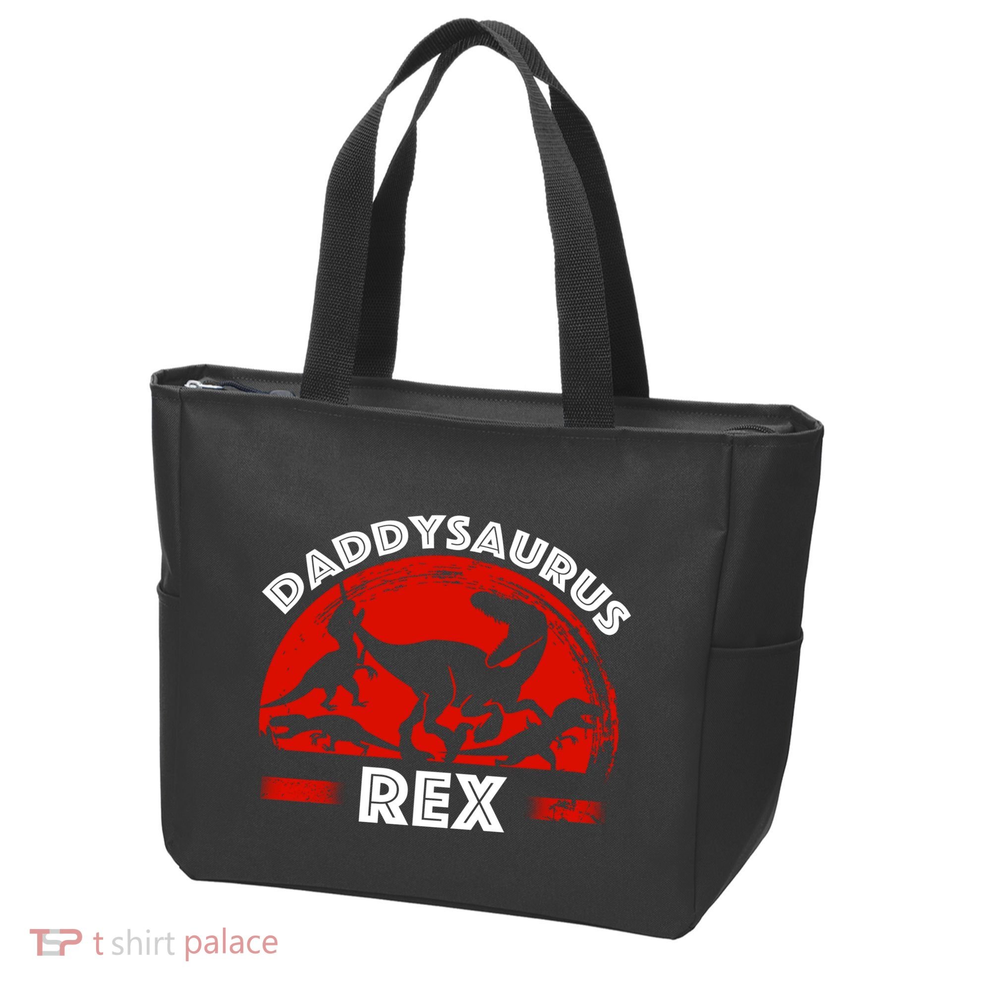 Daddysaurus Rex Cute Dad Spoof Tote Bag