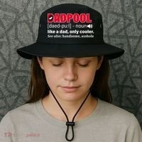Dadpool Like A Dad Only Cooler Bucket Hat thumb 3