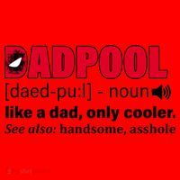 Dadpool Like A Dad Only Cooler Santa Hat thumb 1