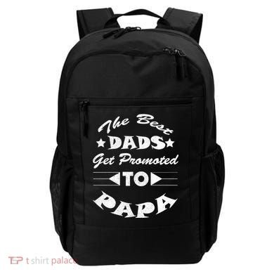 Dads Get Promoted To Papa Funny Father's Day Backpack