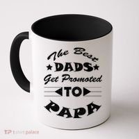 Dads Get Promoted To Papa Funny Father's Day Coffee Mug thumb 0