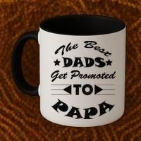Dads Get Promoted To Papa Funny Father's Day Coffee Mug thumb 2