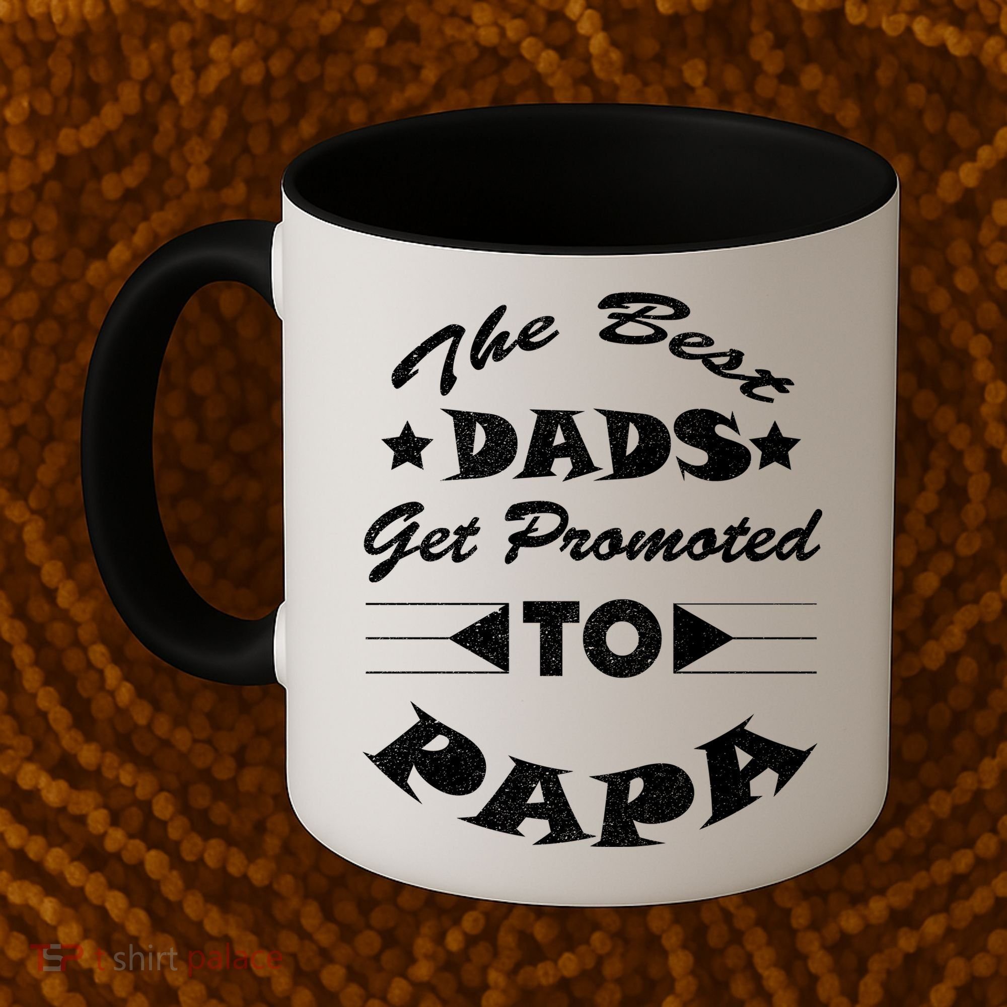 Dads Get Promoted To Papa Funny Father's Day Coffee Mug