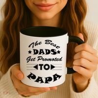 Dads Get Promoted To Papa Funny Father's Day Coffee Mug thumb 3