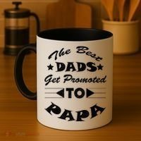 Dads Get Promoted To Papa Funny Father's Day Coffee Mug thumb 4