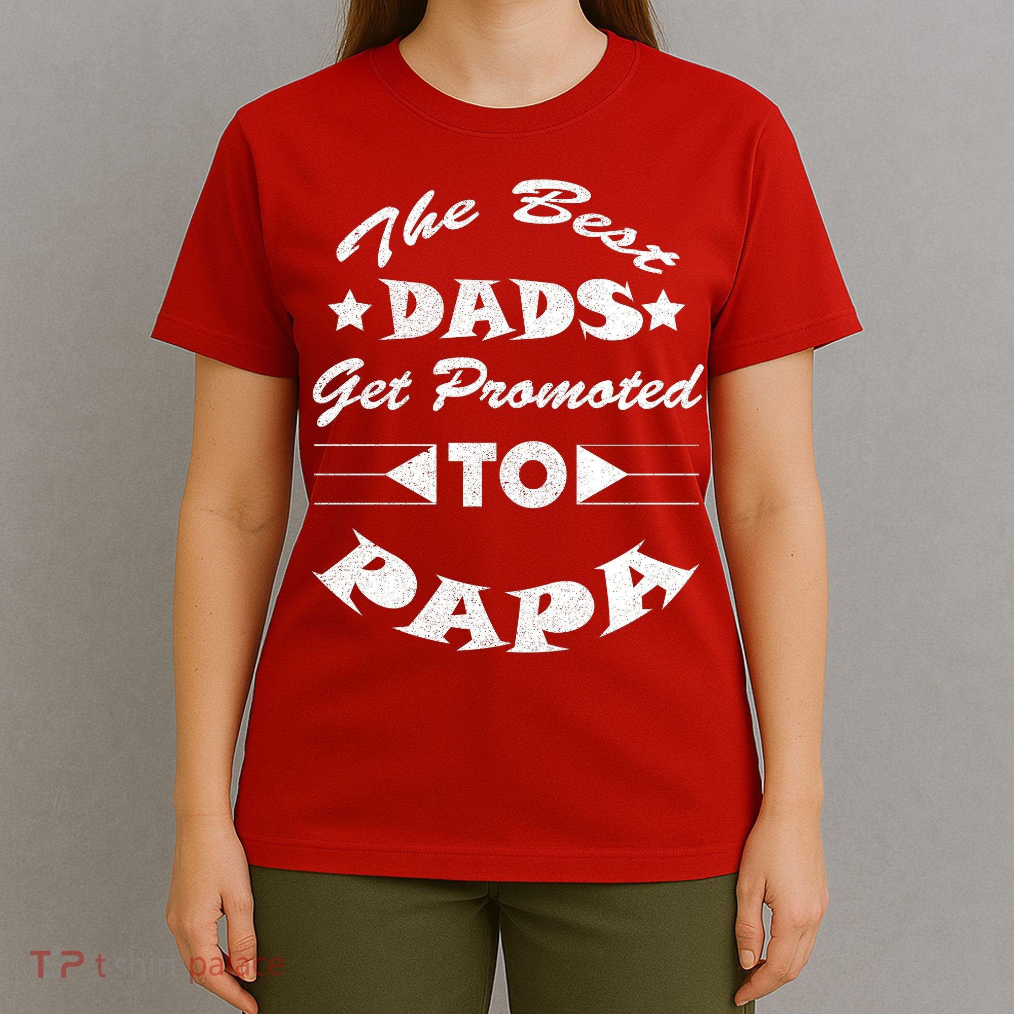 Dads Get Promoted To Papa Funny Father's Day T-Shirt