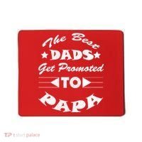 Dads Get Promoted To Papa Funny Father's Day Mousepad thumb 0