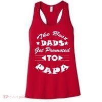 Dads Get Promoted To Papa Funny Father's Day Women's Tank Top thumb 0
