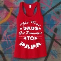 Dads Get Promoted To Papa Funny Father's Day Women's Tank Top thumb 3