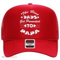 Dads Get Promoted To Papa Funny Father's Day Hat thumb 0