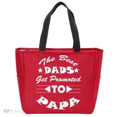Dads Get Promoted To Papa Funny Father's Day Tote Bag