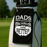 Dads With Beards Are Better Golf Towel thumb 2