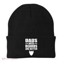 Dads With Beards Are Better Funny Beanie thumb 0