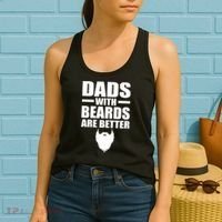 Dads With Beards Are Better Funny Women's Tank Top thumb 2