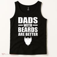 Dads With Beards Are Better Funny Tank Top thumb 2