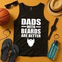 Dads With Beards Are Better Funny Tank Top thumb 4
