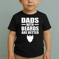 Dads With Beards Are Better Funny Toddler T-Shirt thumb 2