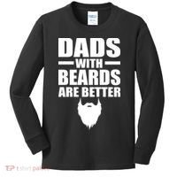 Dads With Beards Are Better Funny Kids Long Sleeve Shirt thumb 0