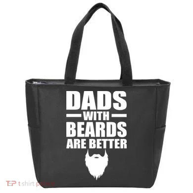 Dads With Beards Are Better Funny Tote Bag