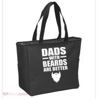 Dads With Beards Are Better Funny Tote Bag thumb 2