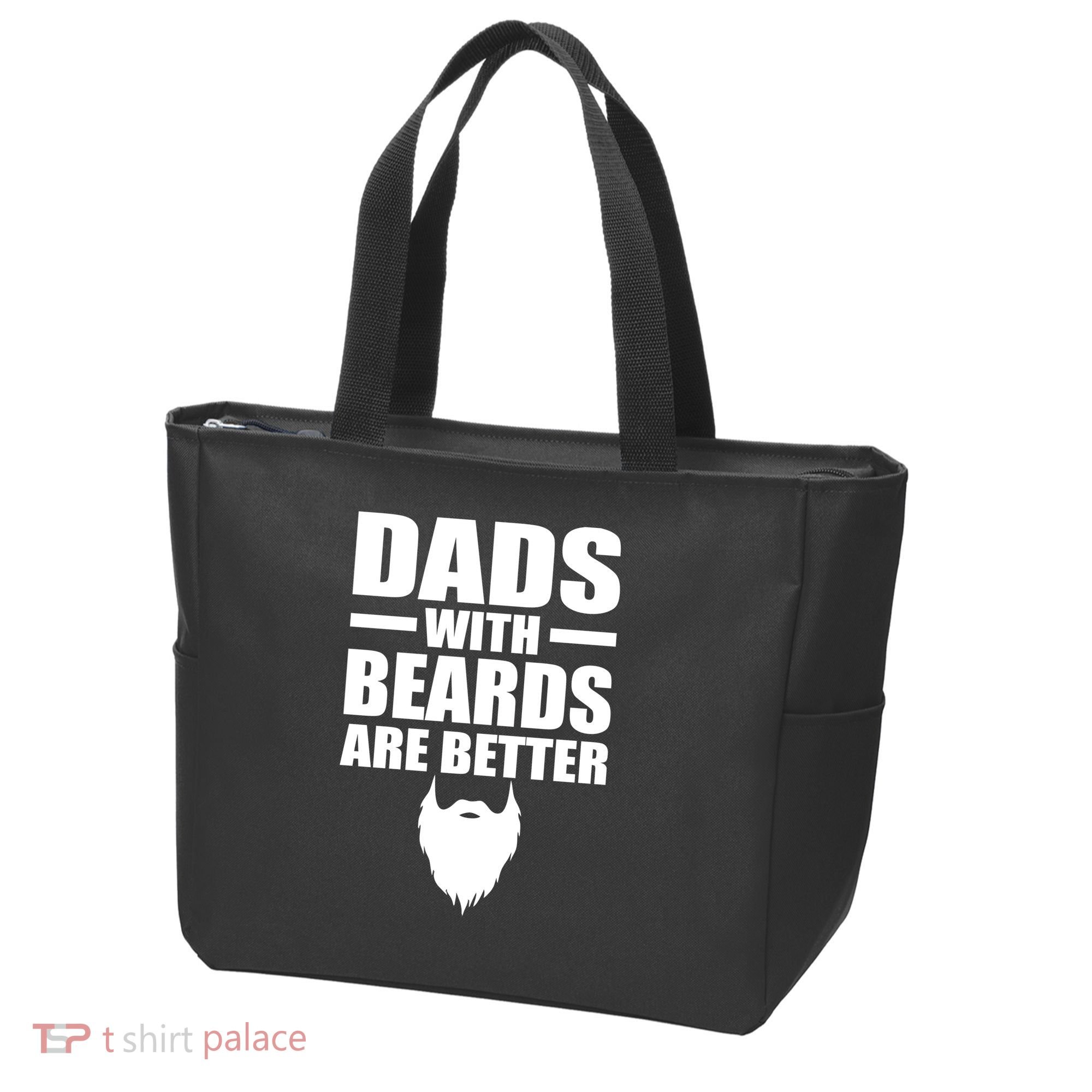 Dads With Beards Are Better Funny Tote Bag