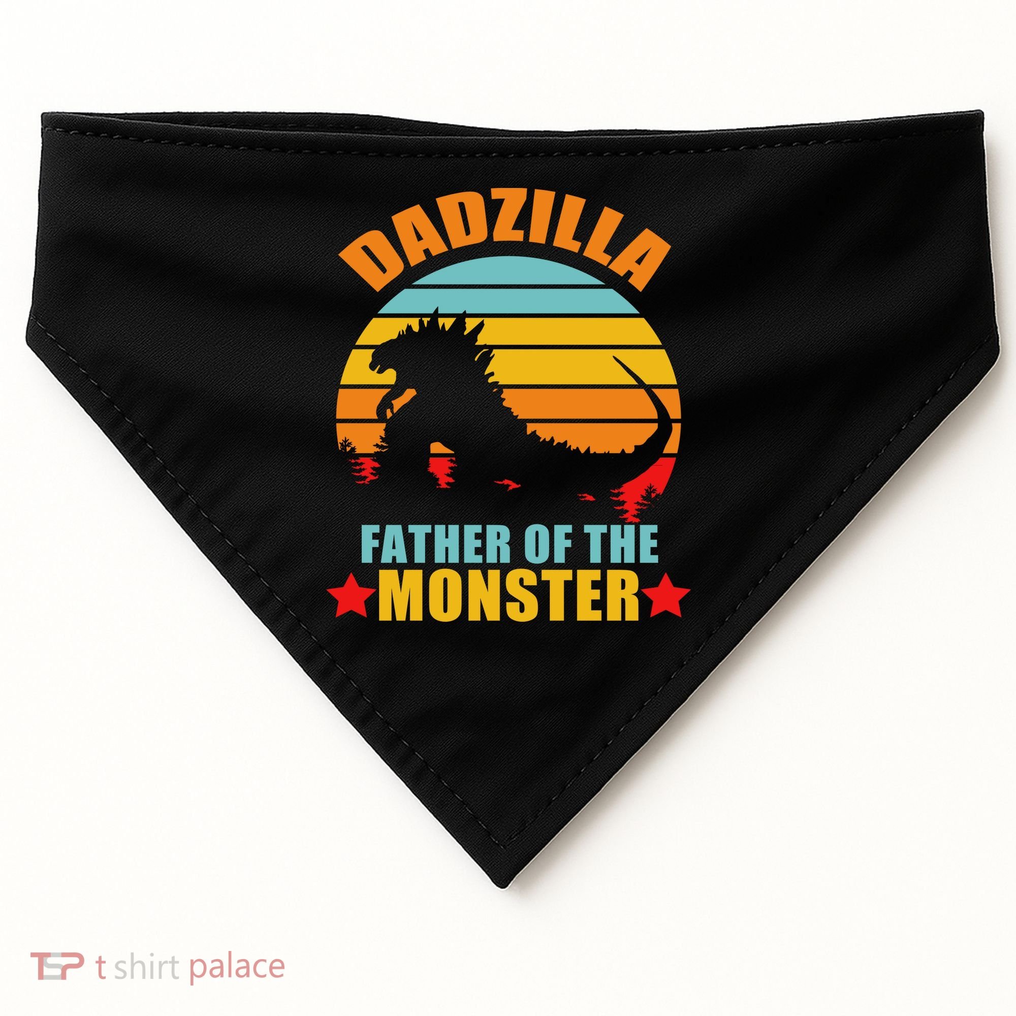 Dadzilla Father Of The Monsters USA-Made Doggie Bandana