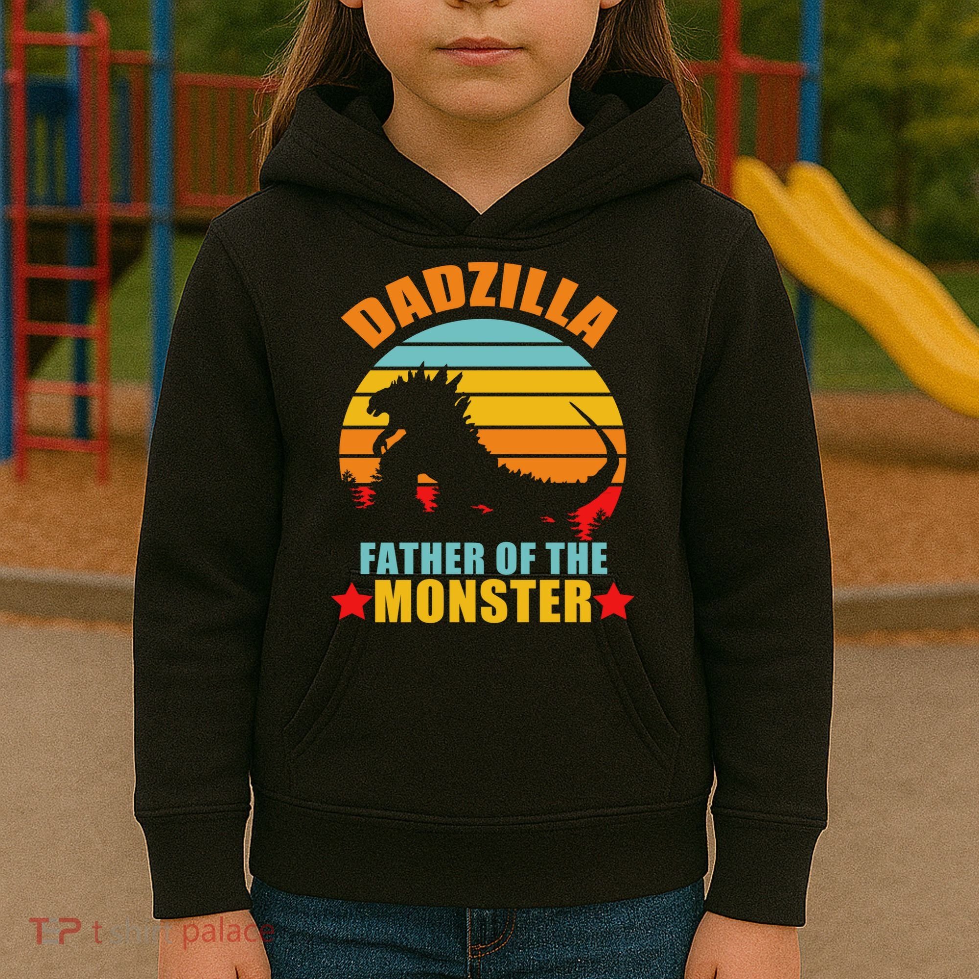 Dadzilla Father Of The Monsters Kids Hoodie
