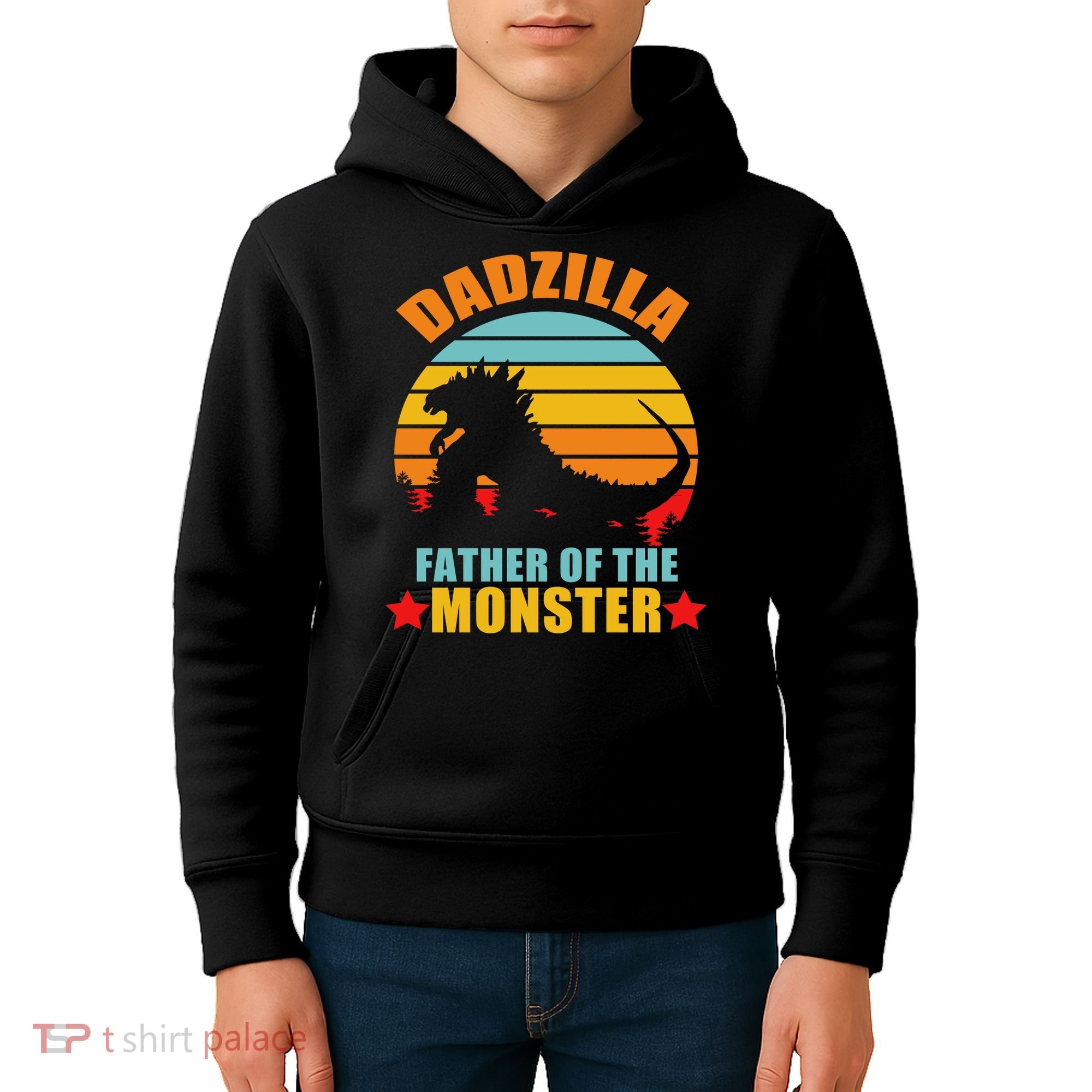 Dadzilla Father Of The Monsters Kids Hoodie