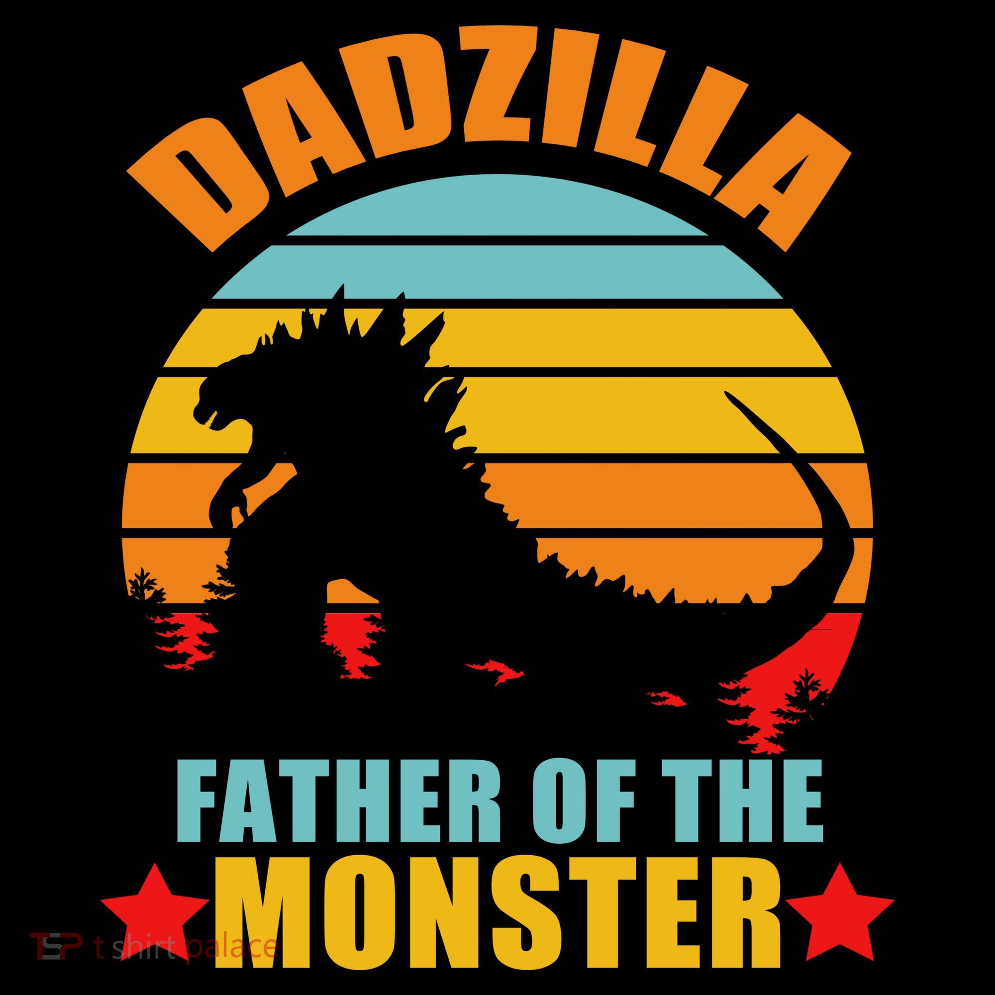 Dadzilla Father Of The Monsters Kids T-Shirt
