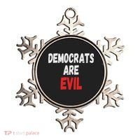Democrats Are Evil, Funny Republican Pro Trump Politics Gift Ornament thumb 0