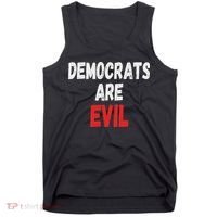 Democrats Are Evil, Funny Republican Pro Trump Politics Gift Tank Top thumb 0
