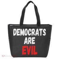 Democrats Are Evil, Funny Republican Pro Trump Politics Gift Tote Bag thumb 0